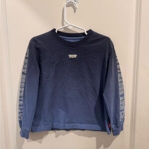 Levi's Boys' Navy Blue Long-Sleeve Logo Tee